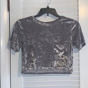 forever 21 velvet cropped tee (worn once)